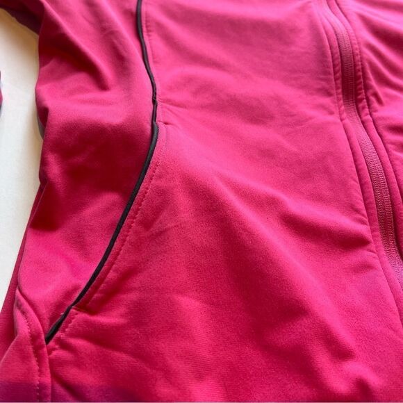 Danskin Now Women's Warm Up Jacket Pink with Gray Piping Size XL(16-18) - Picture 7 of 9